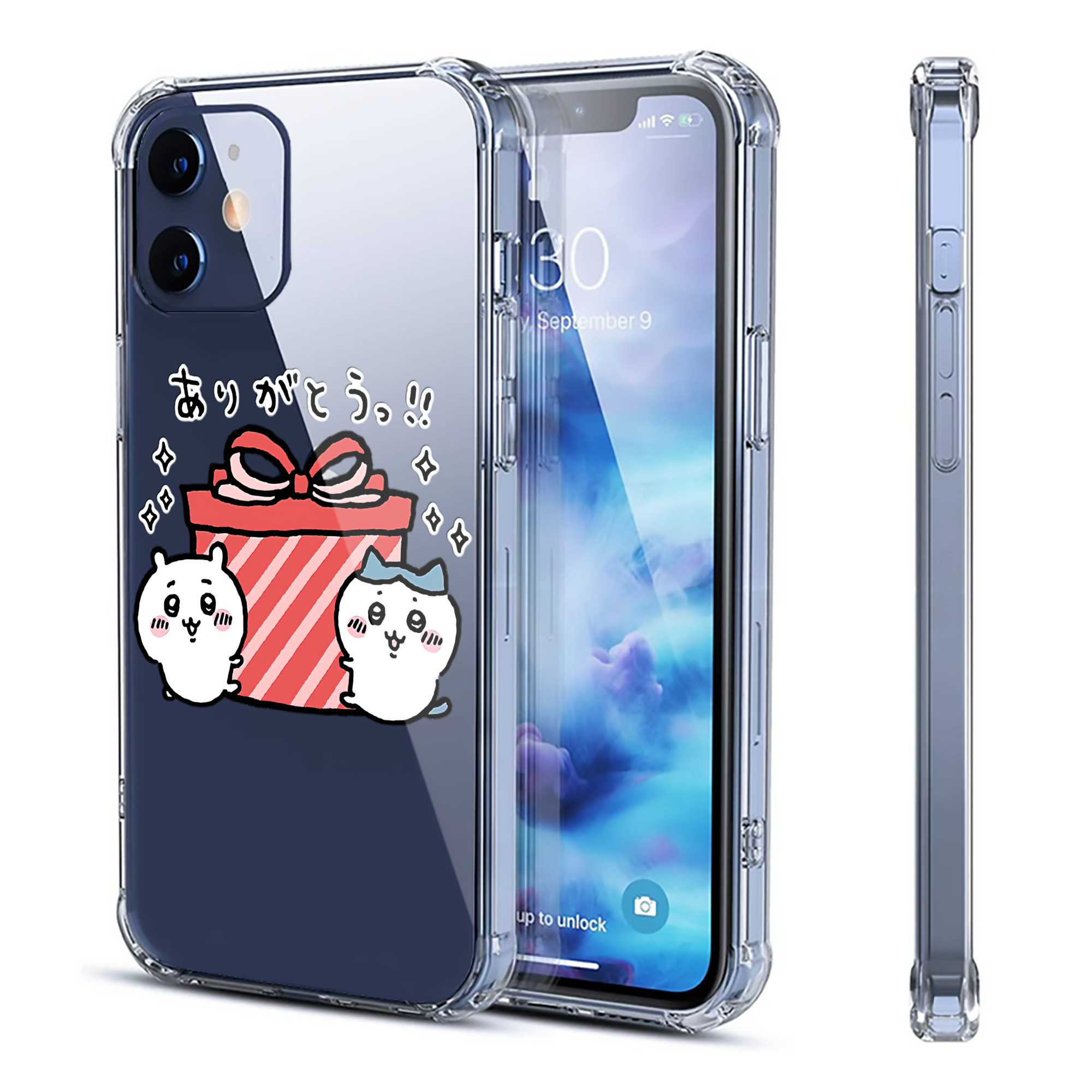 （画像用） ちいかわ ハチワレ Chii-kawa hachiware 【iPhone 12シリーズ対応】透明スマホケース（クリアソフトケース）